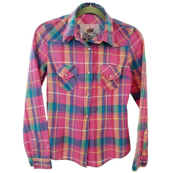 JAK Long sleeved checkered colorful shirt - Picture 4 of 8